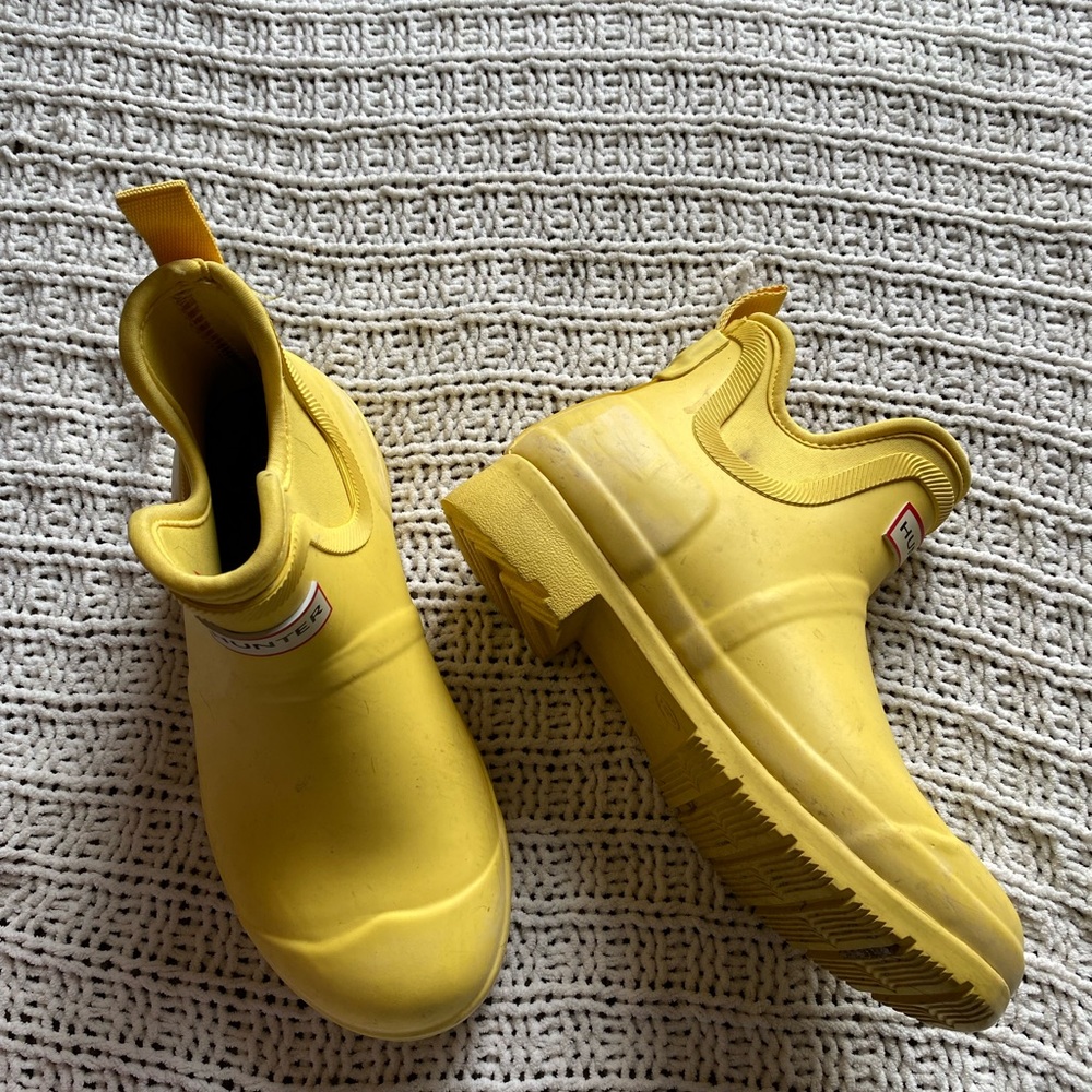 Yellow Hunter Boots